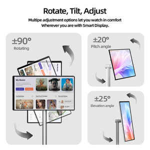 27 inch chất lượng cao không dây thông minh di động di động <span class=keywords><strong>TV</strong></span> <span class=keywords><strong>Android</strong></span> Màn hình được xây dựng trong 5 hoặc 9H Tuổi thọ pin màn hình cảm ứng HD camera. - Product Image 3