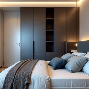 Armoires en bois modernes, portables, réglables, classiques, minimalistes, convertibles, extensibles, écologiques, chambre à coucher, salon - Product Image 1