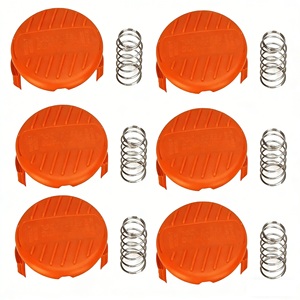 Paquete de 6 Tapas de Repuesto para Bobina de Desbrozadora RC-100-P + Resorte 385022-03 para BLACK+DECKER Weed Eater Cover GH900 GH912 GH600 GH610 - Product Image 1