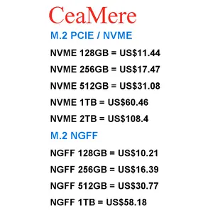 CeaMere M2 pcie NVME SATA m2SSD 128GB 256GB 512GB 1 테라바이트 노트북 PC 용 내부 솔리드 스테이트 디스크 SSD
