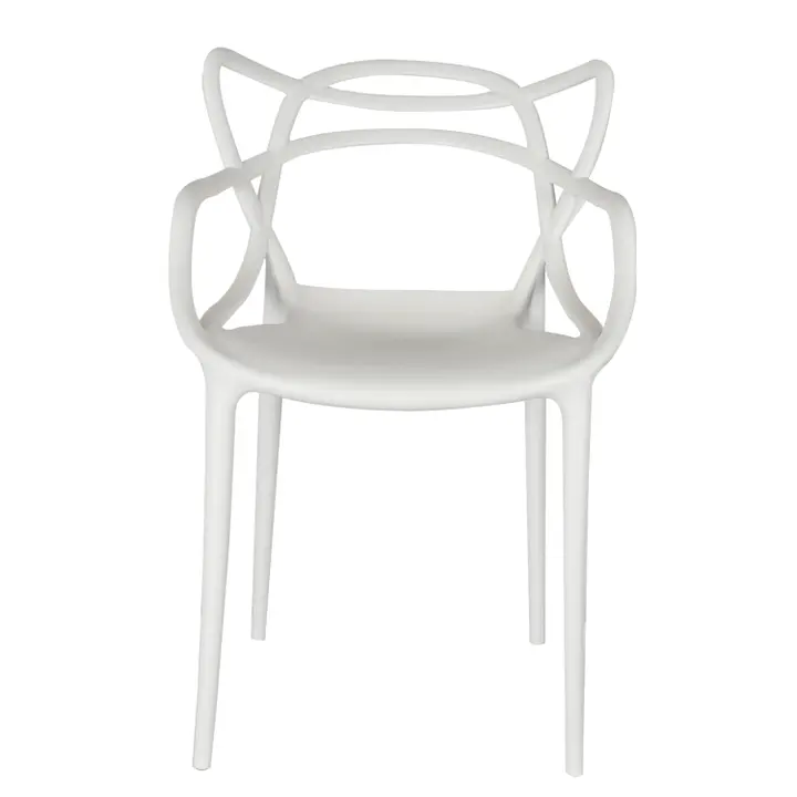Silla de plástico de pp para comedor, sillón de plástico para restaurante, con diseño de moda