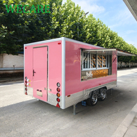 WECARE İmtiyazlı Kahve Barı Römorku Burger Pizza Kamyonu Mobil Tavuk Çevirme Izgarası Tam Donanımlı Mutfak Ekipmanlı Yiyecek Römorku