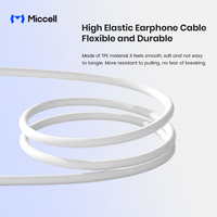 Écouteurs filaires HiFi Miccell en gros, 3,5 mm/Type-C, intra-auriculaires avec microphone mains libres pour les amateurs de musique et les iPhones