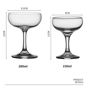 Boca ancha Champagne Glass Tower Glass Goblet bar Champagne Stacked Wide Bowl Champagne Sparkling Glass Home Restaurantes Fiestas - Product Image 2