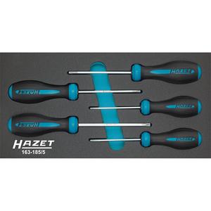 Hazet hexanamic®ชุดไขควง163-185/5, Torx ทนทานต่อการงัดแงะ®โปรไฟล์สอดแนม5-ชิ้นซึ่งเป็น T10ผู้ชนะ-T30คุณชัน H - Product Image 1