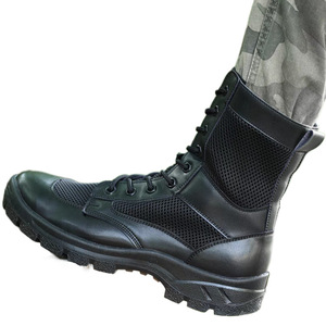 รองเท้าบูทคอมแบทผู้ชาย Flyknh รุ่นซัมเมอร์ อัลตร้าไลท์ ระบายอากาศได้ดี ตาข่ายแบบยุทธวิธี หุ้มข้อสูง รองเท้ารักษาความปลอดภัย ส้นเตี้ย กันลื่น - Product Image 5