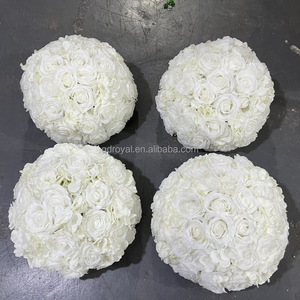 Handmade Chất Lượng Cao Nhân Tạo Fuchsia Mận Hoa Hồng Trắng Hoa Bóng Thực Tế Bàn Đám Cưới Trang Trí Phục Sinh Giáng Sinh - Product Image 1