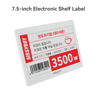 Etiqueta de Precio Electrónica Picksmart BLE ESL de 7.5 Pulgadas con Pantalla de Tinta Electrónica de 3 Colores, Calendario Electrónico, Etiqueta con Pantalla para Fotos