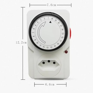 Minuteur mécanique standard brésilien 24 heures, <span class=keywords><strong>prise</strong></span> <span class=keywords><strong>programmable</strong></span> 10A 220V, interrupteur écologique en plastique pour lampe de culture domestique - Product Image 2