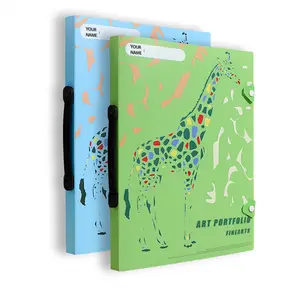 Livre de stockage de dossiers colorés A3 pour le livre de présentation d'affichage de dossiers d'art avec 30 protecteurs de pochettes