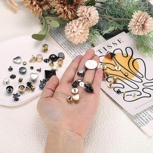 Uxcell Pcs Square Spike <b>Studs</b> Rivets Mm Metal Leather Rivets Rapid Rivet <b>Studs</b> Assortment Kit For DIY Leather Craft Clothing <b>Bag</b> - Product Image 3