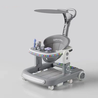 Marche-bébé pliable en plastique pour nouveau-né, modèle personnalisé, nouveau modèle, avec musique, 4 en 1, avec roues et siège