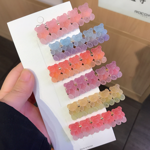 Korean Custom Kids Candy <strong>Bear</strong> <strong>Hair</strong> Pins Accessories Cute Resin <strong>Sugar</strong> Gummy <strong>Bear</strong> <strong>Hair</strong> Clips for Women - Product Image 1