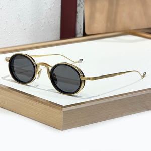 Gafas de Sol <span class=keywords><strong>VARDA</strong></span>, Estilo Europeo Americano, Lujo Japonés, Hechas <span class=keywords><strong>a</strong></span> Mano, Vintage, Ovaladas, Montura Completa, Lentes de Resina, Protección UV, para Hombre y Mujer - Product Image 2