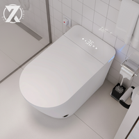 Toilette intelligente, matériau écologique, céramique sanitaire, système écoénergétique, nettoyage à l'eau chaude, couvercle à fermeture douce, lumière nocturne