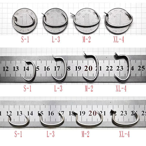 1OUTKIT 1 pièce/lot Hameçons triples de pêche en acier à haute teneur en carbone, hameçons artificiels rigides et courbés rouges pour leurres, pour rivière, tailles 4 <span class=keywords><strong>6</strong></span> 8 10 - Product Image 6