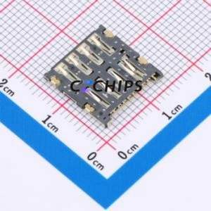 KP10BJ-8S-SF(800) SIM Card Connector Connector Plug-In Type Micro SIM Card Card Holder 1.18mm - Product Image 2