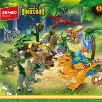 Bloques de Construcción SEMBO, Modelo de Dinosaurio, Juguete de ABS, Escala 1:72, 50 Piezas, para Niños de 5 a 7 Años, Unisex, Gránulos Pequeños