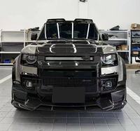 Kit carrosserie large pour Land Rover Defender, avec lèvre avant, jupe latérale, diffuseur arrière et spoiler de capot en fibre de carbone sèche MSY