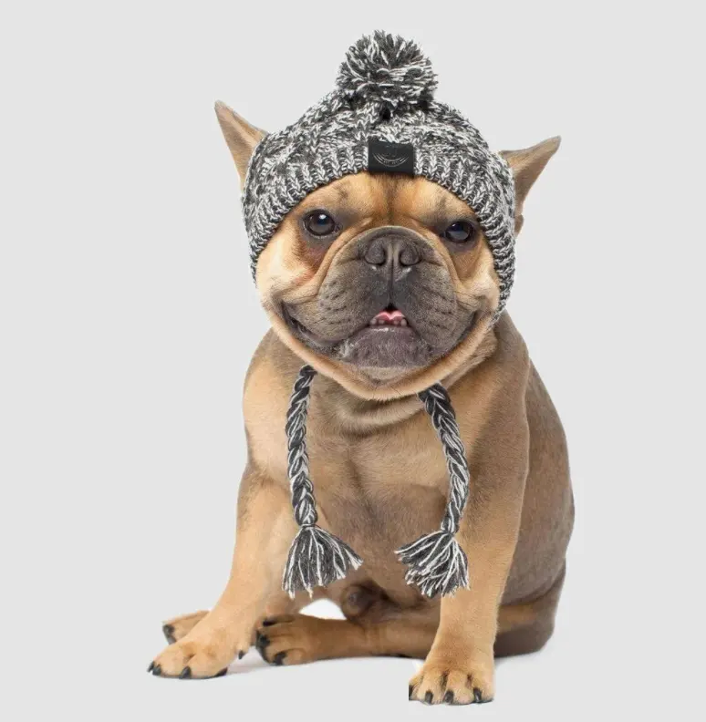 Dog accessories Pet Winter Hat With Ball Warm Pet Hat for Small Dog Christmas Knitted Wool hat