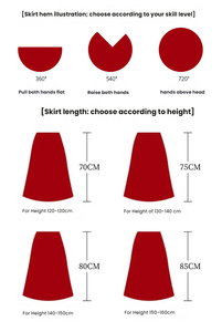 Nouvelle jupe de danse folklorique chinoise pour enfants 2026, jupe longue fluide à 360/540/720 degrés pour filles, idéale pour les costumes de danse orientale, les récitals et la scène - Product Image 3