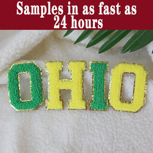 RTS Indiana любое письмо «DIY» Аксессуары для одежды Железная нашивка из синели - Product Image 2