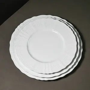 P & T Horeca 식기류 접시 화이트 세라믹 레스토랑 미니멀리즘 취사 도자기 접시