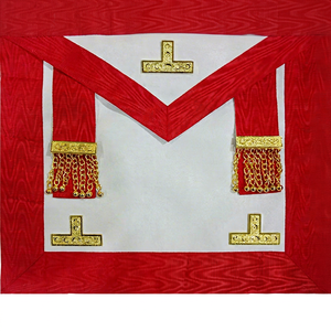 TABLIER MAÇONNIQUE REGALIA MAJOUR MAÎTRE MAÇON TABLIER BLEU LODGE ASSR-TABLIER FREEMASON ASSR ROUGE - Product Image 1