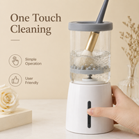 Nettoyeur de pinceaux de maquillage portable, nettoyeur de pinceaux électrique, machine de nettoyage en silicone pour pinceaux de maquillage, nettoyeur d'éponges de beauté