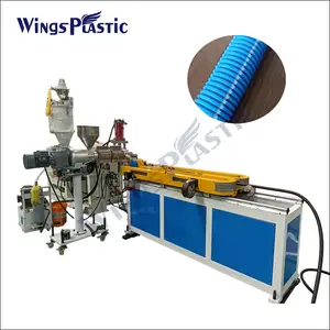 Plastic Flexible Operation Pe Pp Pvc Single Wall Corrugated Pipe Extruder Making Machine Corrugated Pipe Extrusion Line