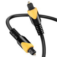 Câble audio numérique optique Xput haute vitesse, plaqué or 24K, Toslink, coaxial, paire torsadée, gaine PVC, blindage tressé, 1-5M, pour haut-parleur