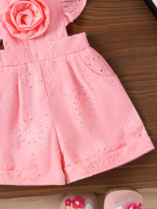 <span class=keywords><strong>Tuta</strong></span> Intera Rosa da <span class=keywords><strong>Bambina</strong></span> 2026 con Fiori per l'Estate - Product Image 3
