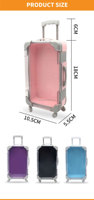 Mini Valise Transparente à Roulettes en Plastique ABS – Boîte Cadeau pour Enfants, Jouets, Bonbons, Fêtes, Mariages