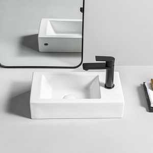 High Quality Rectangular Ceramic Bathroom Sinks Porcelain Washbasin Counter Top <strong>Washing</strong> Basin Sinks - Product Image 4