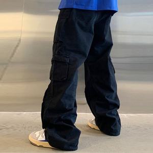 กางเกงคาร์โก้ผู้ชายคุณภาพสูง เอวยางยืด แต่งกระดุม มีกระเป๋าหลายช่อง รับทำโลโก้ ทรงขาตรงจากผู้ผลิต - Product Image 4