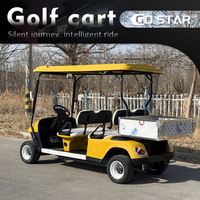Carrito de Golf de 4 Pasajeros Equipado con Batería de Plomo-Ácido, Plataforma de Carga Grande, Vehículo de Doble Uso para Pasajeros y Carga, Ideal para Villas y Parques
