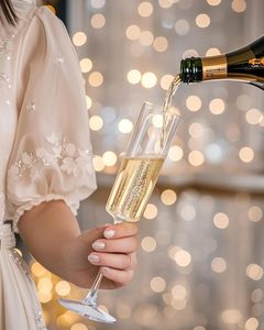 BST Custom 5.5oz Acrylic For <strong>Champagne</strong> <strong>Flute</strong> Goblet Lightweight Luxury Cylinder Plastic Wine Glasses - Product Image 4