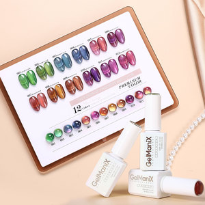 Vernis Gel Magnétique Double Ligne Effet Œil de Chat pour l'Été – 12 Couleurs Néon <span class=keywords><strong>Corail</strong></span> Gelée avec Double Aimant pour Usage Professionnel en Salon - Product Image 5