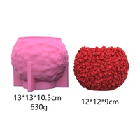 Facile à utiliser 3D Simple grain délicat squelette surface bol forme Silicone béton et résine Pot de fleur moule