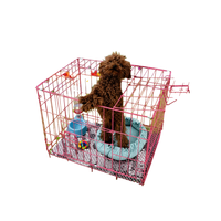 Cages pour animaux de compagnie en métal pliables, robustes et de luxe, avec plateau en plastique, montage facile, utilisation intérieure et extérieure, maisons pour chiens