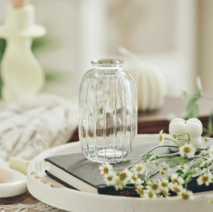 <span class=keywords><strong>Mini</strong></span> vase en verre transparent de couleur nordique, petit récipient à fleurs créatif et simple pour arrangement floral de table - Product Image 2