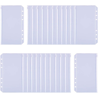 Cajas de Archivo de PVC Transparente Impermeables A5 A6 A7 al por Mayor, Bolsas para Documentos con Cierre de Cremallera y Orificios para Anillas