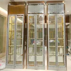 Neueste Doppelseitige Glastür aus Edelstahl 304, eingebaut in einen kunden spezifischen Wein kühlschrank kühler mit zwei Zonen