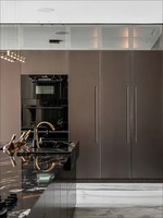 Meuble de cuisine moderne Song Design avec porte en contreplaqué, panneau en contreplaqué, finition personnalisée, garantie 5 ans pour un intérieur de luxe