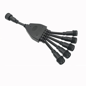 Kabel Splitter Daya Tahan Air Berisolasi PVC Inti Tembaga dengan 1 5 Output <span class=keywords><strong>2</strong></span> 3 Pin O-Ring Tertutup Sekrup untuk Lampu Sorot LED. - Product Image 2