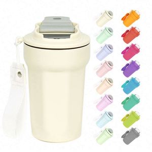 Tasse à café en acier inoxydable de qualité alimentaire, grande tasse de voyage blanche personnalisable de 20 oz avec soucoupe, idéale pour la Saint-Valentin - Product Image 4