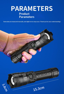 Lampe torche Laser Cannon 9.0, 4 cœurs LED super lumineux, zoom longue portée 1000m et charge rapide Type-C - Product Image 3