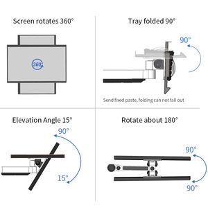 ذراع روبوت قوي وموفر للمساحة 15 بوصة-32 بوصة مع حامل شاشة عرض LCD دوّار بسعة 8 بوصات - Product Image 5