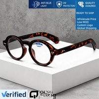 Lunettes de lecture rondes personnalisées en gros, anti-lumière bleue pour le travail sur ordinateur, lunettes de lecture 2026 +2.50 / +3.00