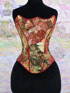Corsé Romántico Vintage para Mujer, Faja Moldeadora con Diseño de Pintura al Óleo, Bustier Reductor de Abdomen, Corsé Renacentista, Top Corto para Mujer - Product Image 1